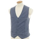 【中古】チルコロ1901 CIRCOLO 1901 ストレッチコットン ジレ ベスト ライトネイビー【サイズ48】【NVY】【S/S】【状態ランクB】【メンズ】...
