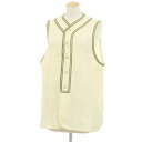 【中古】ビームスボーイ BEAMS BOY コットン ノースリーブ ベースボール シャツ ベージュ【サイズ表記なし(M位)】【BEI】【S/S】【状態ランクB】...