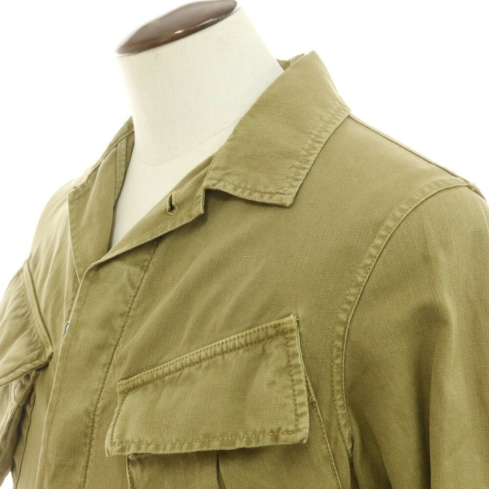 【新品アウトレット】エルビーエム1911 L.B.M.1911 コットンリネン ミリタリージャケット カーキ【サイズ48】【KAK】【S/S】【状態ランクN-】【メンズ】【749675】 BPD[CPD]