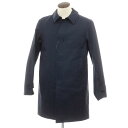 【中古】Herno ヘルノ ステンカラーコート 【50】ネイビー