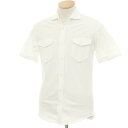 【中古】ギローバー GUY ROVER コットン 鹿の子 半袖シャツ ホワイト【サイズS】【WHT】【S/S】【状態ランクB】【メンズ】【749593】(4)