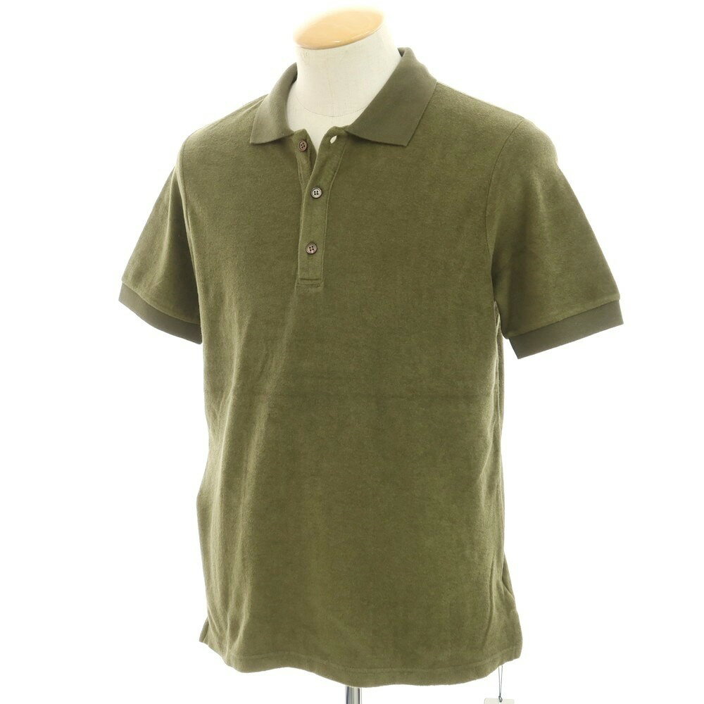 【新品】ザノーネ ZANONE コットン パイル 半袖ポロシャツ オリーブグリーン【サイズ44】【GRN】【S/S..