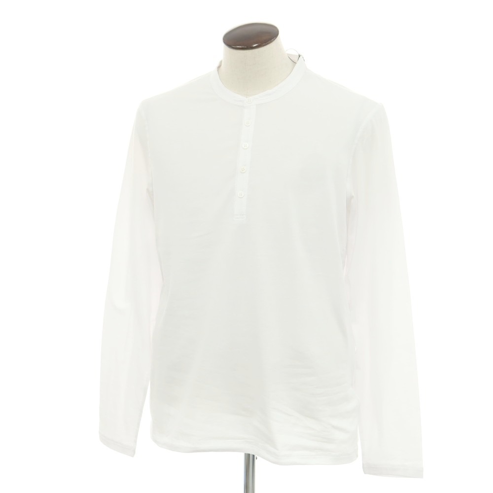 【新品】マジェスティック フィラチュール オム MAJESTIC FILATURES HOMME ストレッチコットン ヘンリ—ネック 長袖Tシャツ ホワイト【サイズL】【WHT】【S/S/A/W】【状態ランクN】【メンズ】【749571】[DPD]
