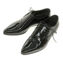 【中古】グッチ GUCCI パテントレザー サイドレース ドレスシューズ ブラック【サイズ39 1/2E】【BLK】【S/S/A/W】【状態ランクB】【メンズ】【749494】(4)
