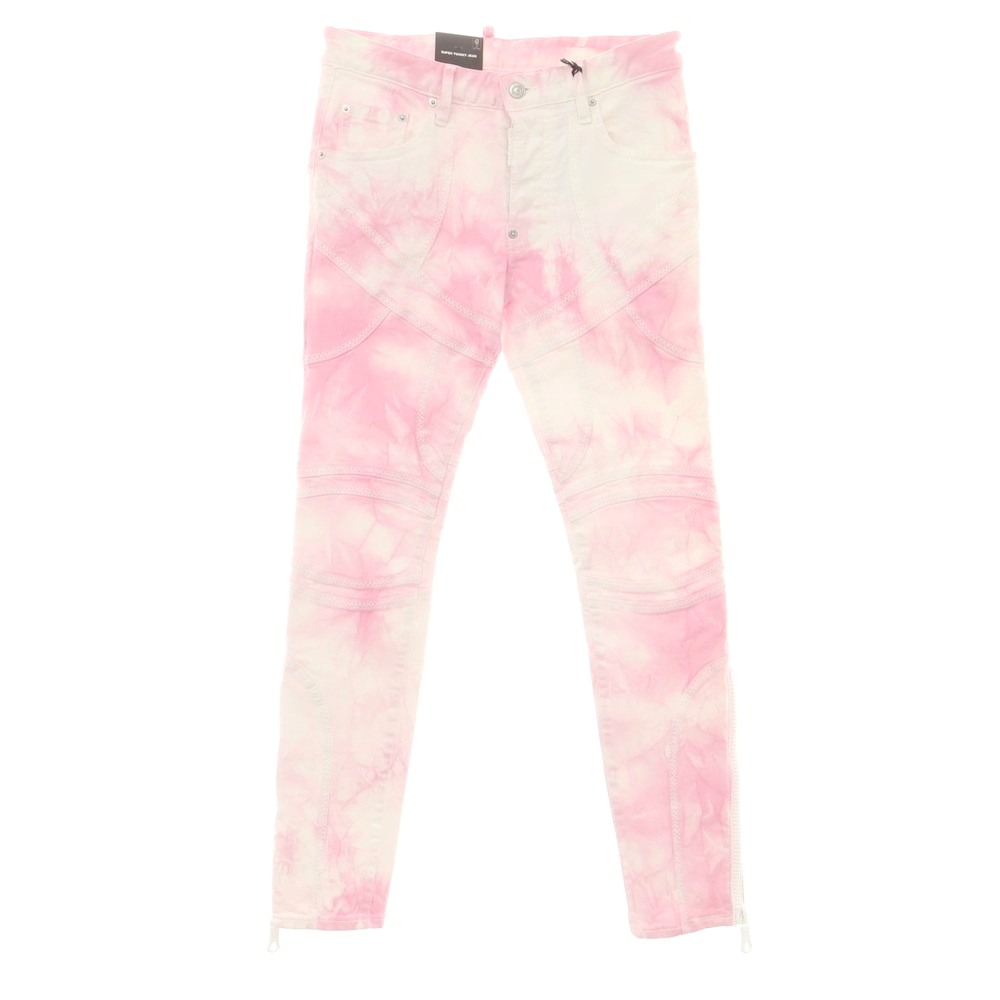 楽天リタリオリブロ【SALE/返品不可】【新品】ディースクエアード DSQUARED2 ストレッチ コットン デニムパンツ ピンクxホワイト【サイズ44】【PNK】【S/S/A/W】【状態ランクN】【メンズ】【749486】