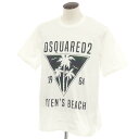 【新品アウトレット】ディースクエアード DSQUARED2 コットン クルーネック 半袖Tシャツ ホワイト【サイズXL】【WHT】【S/S】【状態ランクN-】【メンズ】【749478】(4)