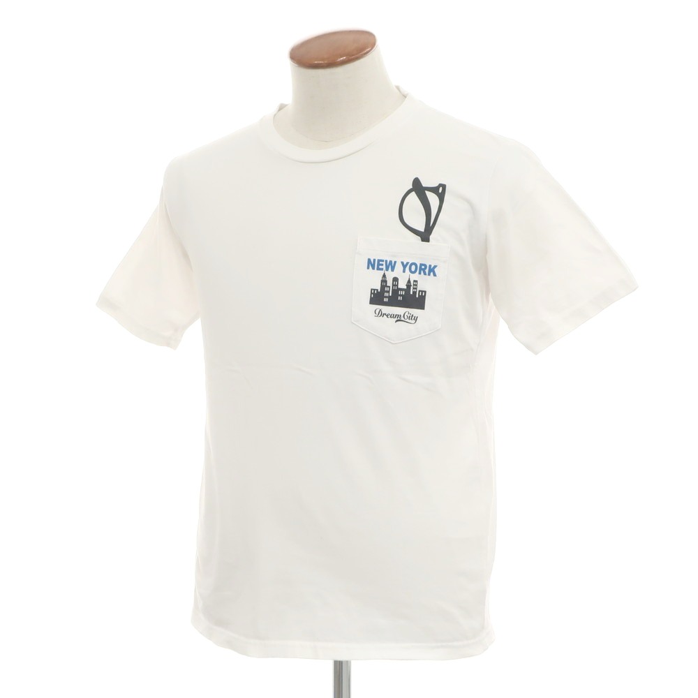 【SALE50%OFF/返品不可】【中古】ビームスハート BEAMS HEART コットン クルーネック 半袖Tシャツ ホワイト【サイズM】【WHT】【S/S】【状態ランクC】【メンズ】【749475】[DPD]