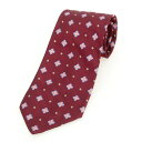 【中古】ブルックスブラザーズ Brooks Brothers シルク 小紋柄ネクタイ ボルドーxピンク【RED】【S/S/A/W】【状態ランクB】【メンズ】【749473】(4)