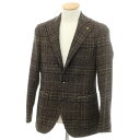 【SALE20倍/返品不可】【新品】サルトリア ラトーレ SARTORIA LATORRE ウールシルク チェック テーラードジャケット ブラウンxブラック×グリーン【サイズ44】【BRW】【A/W】【状態ランクN】【メンズ】【749395】