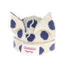 【SALE/返品不可】【中古】チャールズジェフリーラバーボーイ Charles Jeffrey LOVERBOY ミドルゲージウール ドット柄 ニットキャップ ホワイトxブルー【WHT】【A/W】【状態ランクC】【メンズ】【749394】