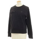 【中古】アディダス adidas ストレッチ コットン クルーネック スウェット ブラック【サイズL】【BLK】【S/S/A/W】【状態ランクC】【レディース】【749390】