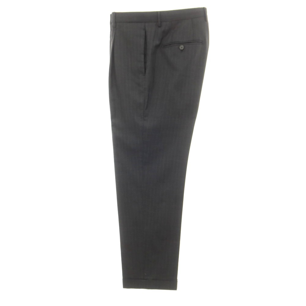 【中古】タリアトーレ TAGLIATORE ISETAN別注 ウール ストライプ 2つボタンスーツ ダークグレー【サイズ表記不明(L位)】【GRY】【S/S/A/W】【状態ランクD】【メンズ】【749384】