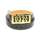 【SALE/返品不可】【中古】ゼロスリーツーシー 032c ロゴバックル レザー ベルト ブラック【サイズM-L】【BLK】【S/S/A/W】【状態ランクB】【...