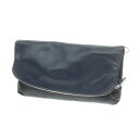 【SALE/返品不可】【中古】ステファノマーノ STEFANOMANO レザー クラッチバッグ ネイビー【W34.5xH19.5xD3.5】【NVY】【S/S/...