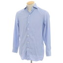 【中古】イタルスタイル ITAL STYLE コットン ハウンドトゥース ワイドカラー ドレスシャツ ブルー【サイズ37】【BLU】【S/S/A/W】【状態ランクC】【メンズ】【749370】|詳細画像