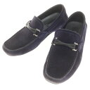 【中古】サルヴァトーレフェラガモ Salvatore Ferragamo スエード ドライビングシューズ ネイビー【サイズ6 1/2 E】【NVY】【S/S/A/W】【状態ランクC】【メンズ】【749298】