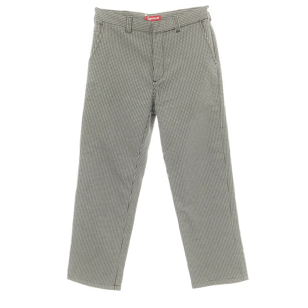 【中古】シュプリーム Supreme 2025年春夏 Work Pant ハウンドトゥース コットンポリエステル ワークパンツ ブラックxホワイト【サイズ32】【BLK】【S/S】【状態ランクB】【メンズ】【749298】