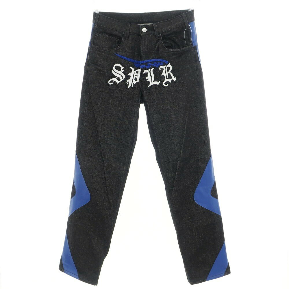 【中古】サプライヤー SUPPLIER コットン ジーンズ デニムパンツ ブラックxブルー【サイズM】【BLK】【..