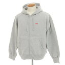【中古】シュプリーム Supreme 2025年春夏 Small Box Zip Up Hooded Sweatshirt コットンポリエステル パーカー ヘザーグレー【サイズM】【GRY】【A/W】【状態ランクB】【メンズ】【749295】