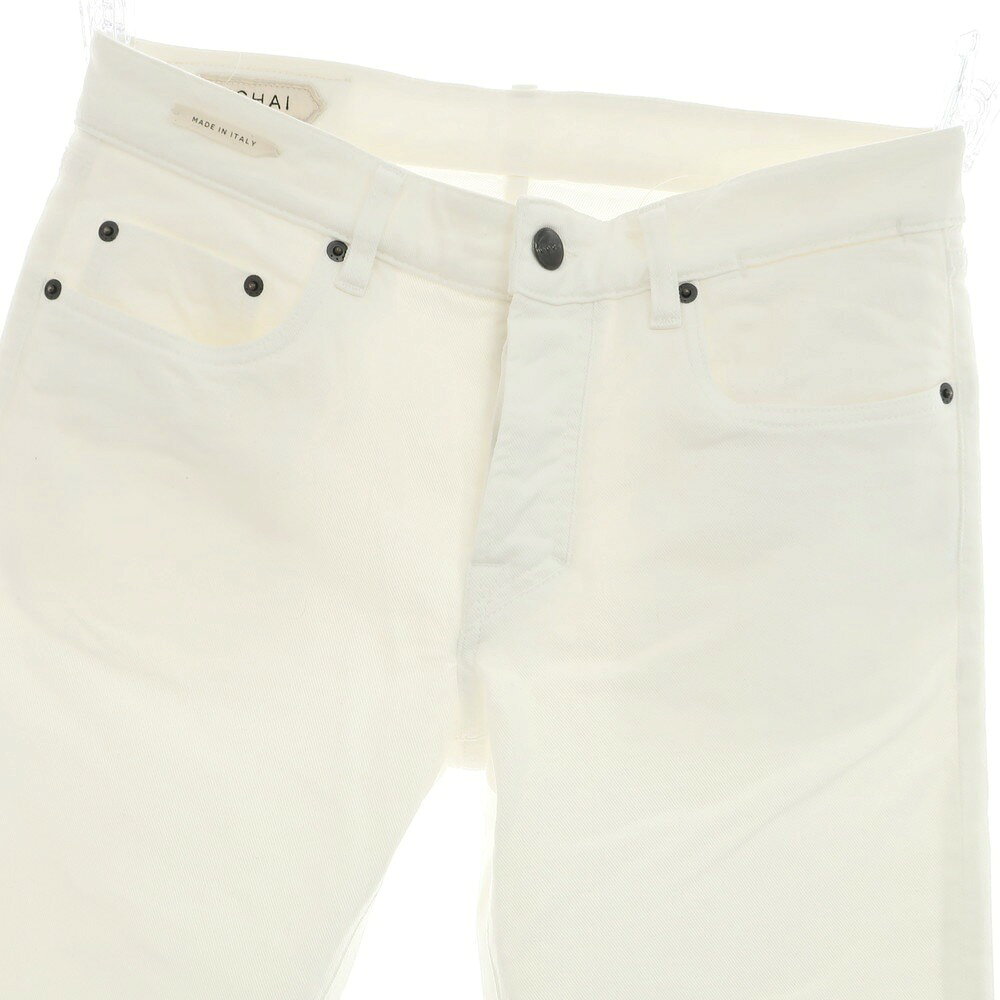 【SALE20倍/返品不可】【中古】イカイ YCHAI ストレッチ コットン デニムパンツ ホワイト【サイズ32】【WHT】【S/S/A/W】【状態ランクB】【メンズ】【749288】