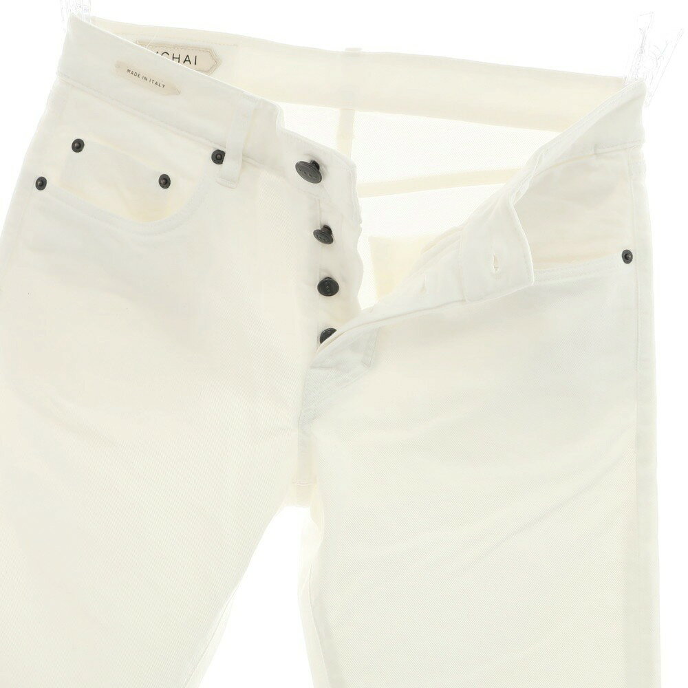 【SALE20倍/返品不可】【中古】イカイ YCHAI ストレッチ コットン デニムパンツ ホワイト【サイズ32】【WHT】【S/S/A/W】【状態ランクB】【メンズ】【749288】