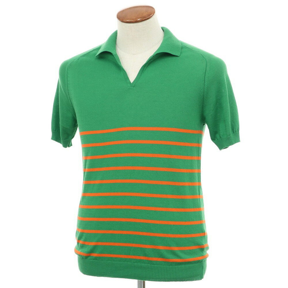 【SALE10%OFF/返品不可】【新品】ガリア GALLIA ハイゲージ コットン ボーダー スキッパー 半袖 ポロニ..