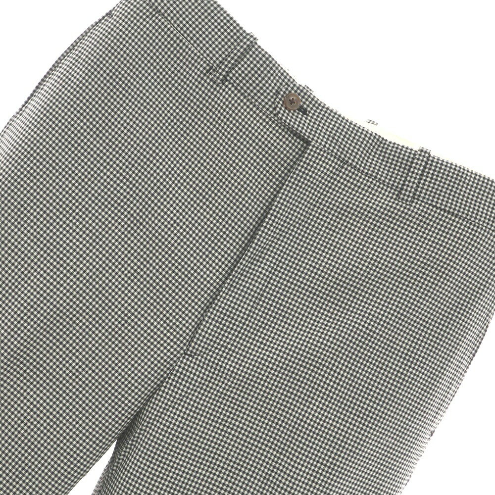 【中古】リパーパス RE-PURPOSE 2025年春夏 ウール ギンガムチェック カジュアルスラックスパンツ ブラックxホワイト【サイズL】【BLK】【S/S】【状態ランクB】【メンズ】【749276】