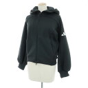 【中古】アディダス adidas ポリエステル ダブルジップ パーカー ブラック【サイズS(JPNサイズ)】【BLK】【S/S/A/W】【状態ランクB】【レディース】【749275】