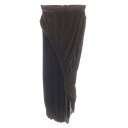 【SALE/返品不可】【中古】イッセイミヤケ ISSEY MIYAKE 2025年春夏 コットン系 ニット ロングスカート ブラックxダークブラウン【サイズ表記なし(L位)】【BLK】【S/S】【状態ランクA】【レディース】【749270】