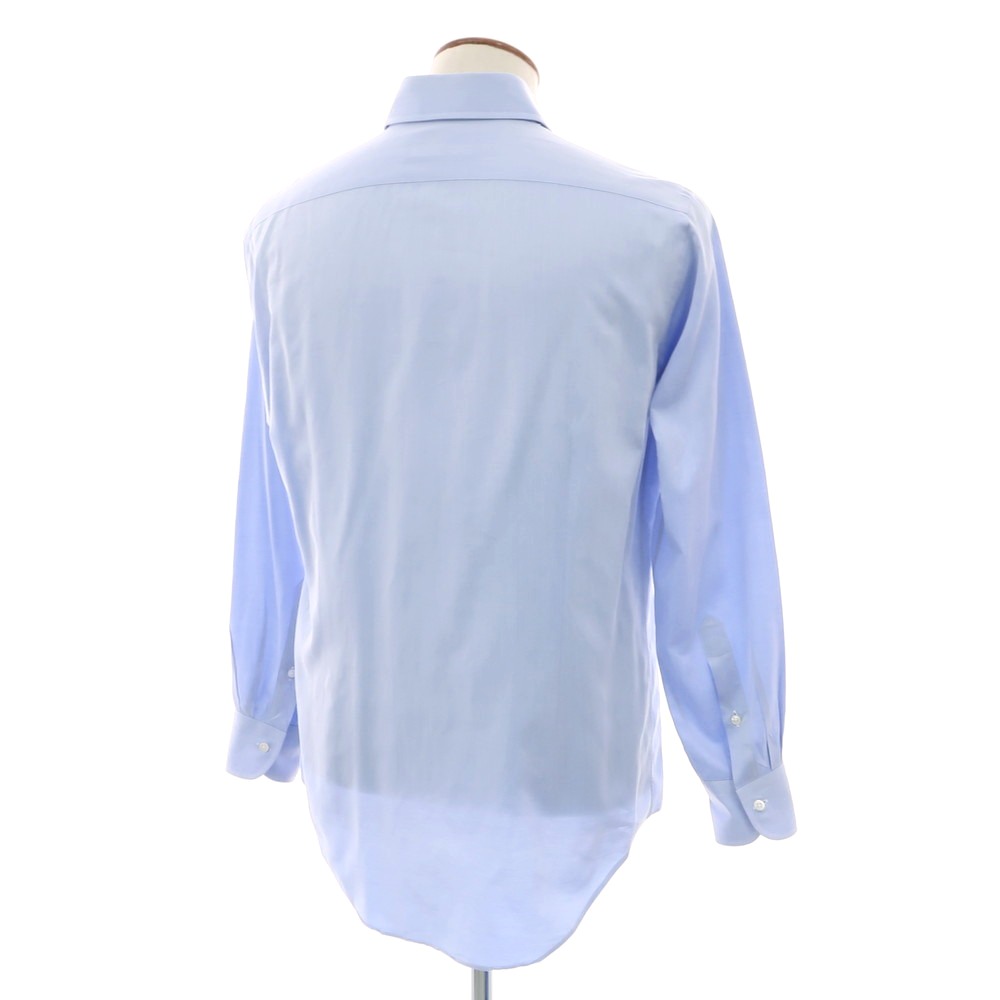 【中古】メイカーズシャツ カマクラ Makers Shirt 鎌倉 コットン セミワイドカラー ドレスシャツ ライトブルー【サイズ表記なし（M位）】【BLU】【S/S/A/W】【状態ランクC】【メンズ】【749268】