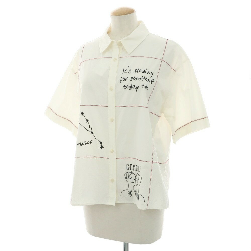 【SALE10%OFF/返品不可】【中古】ビーミング ライフストア バイ ビームス B:MING LIFE STORE by BEAMS 2025年春夏 コットン 半袖シャツ アイボリー【サイズ表記なし（M位）】【S/S】【状態ランクB】【レディース】[BPD]