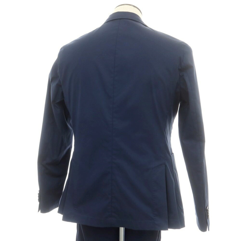 【中古】マニュエル リッツ MANUEL RITZ ストレッチコットンナイロン 2つボタンスーツ ネイビー系【サイズ52】【S/S】【状態ランクB】【メンズ】