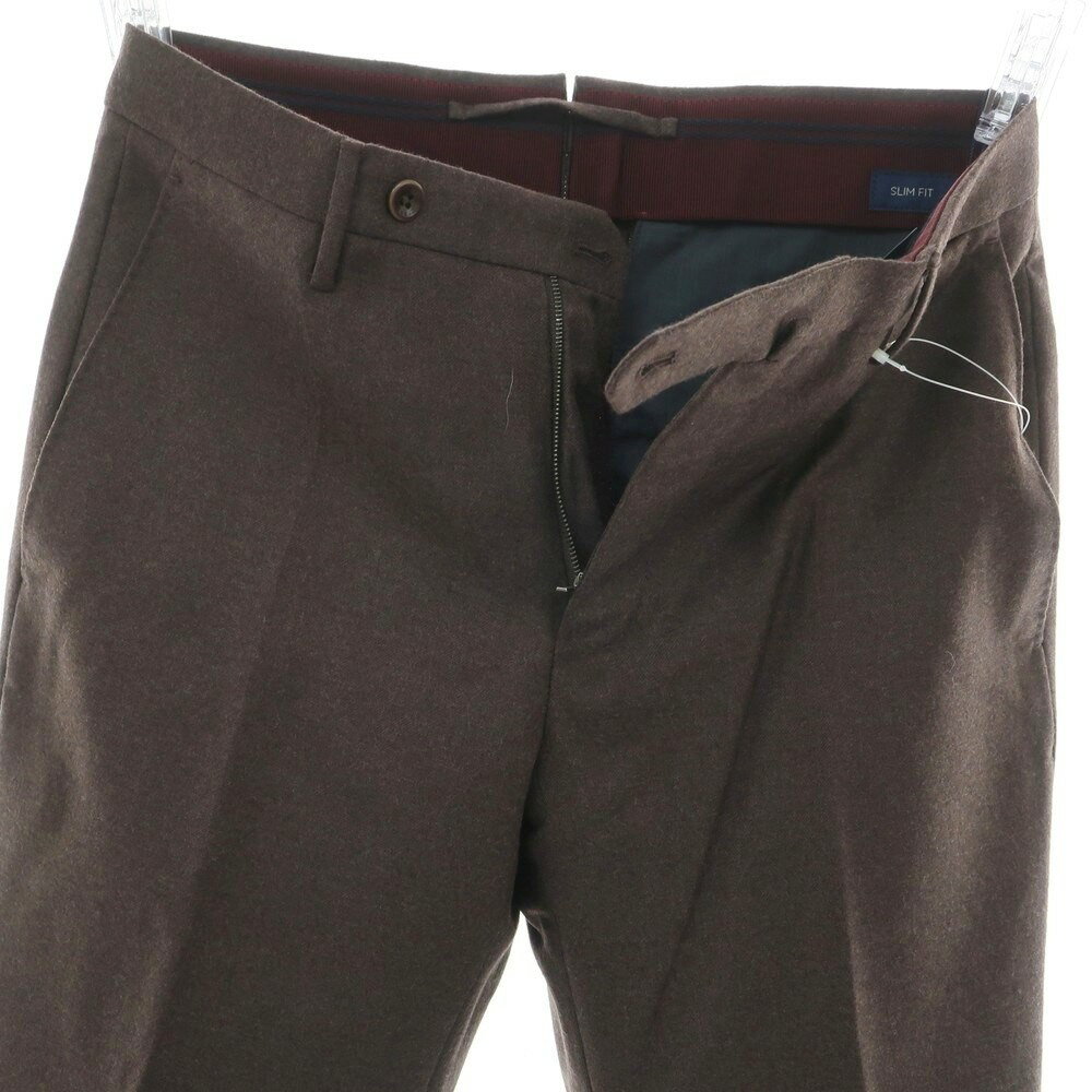 【新品】インコテックス INCOTEX 35型 SUPER100'S ウール ドレススラックスパンツ ダークブラウン（38）【サイズ44】【A/W】【状態ランクN】【メンズ】[BPD]