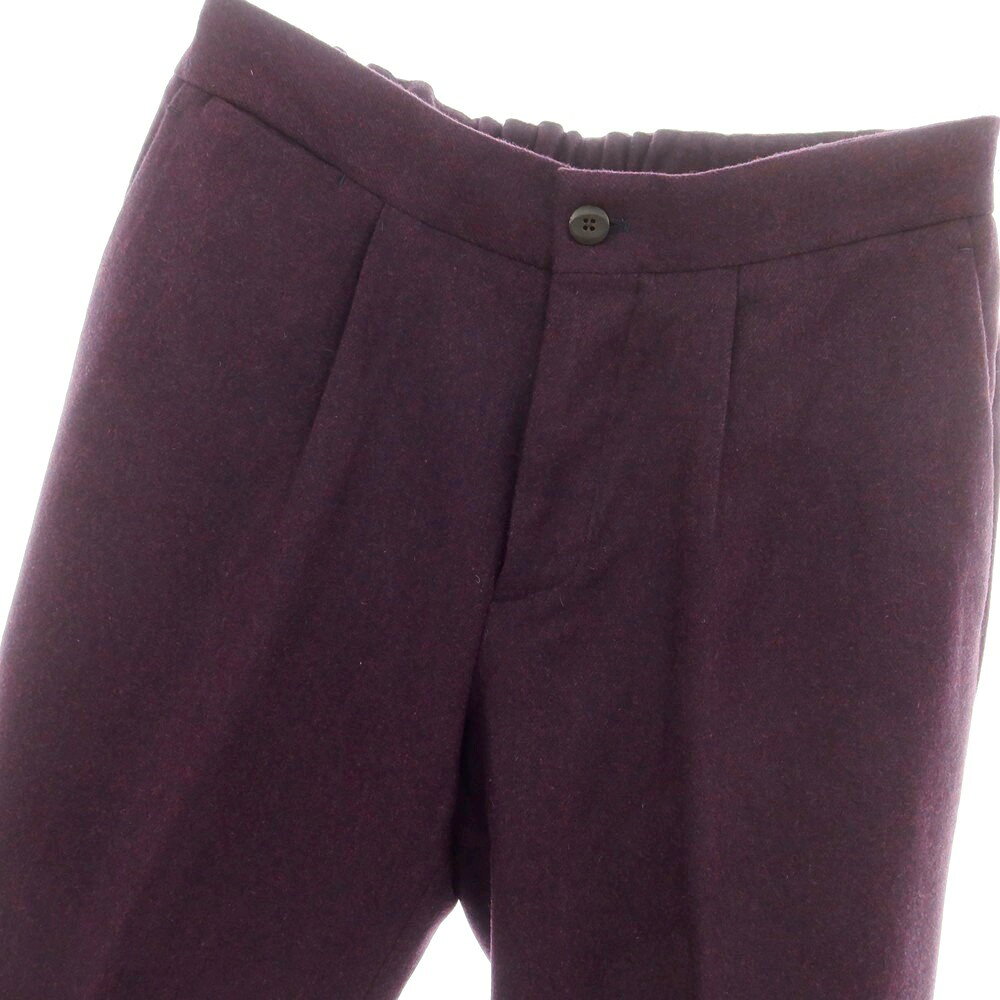 【新品】デヴォレ インチピット DEVORE Incipit ウール イージースラックスパンツ ダークパープル【サイズ46】【A/W】【状態ランクN】【メンズ】