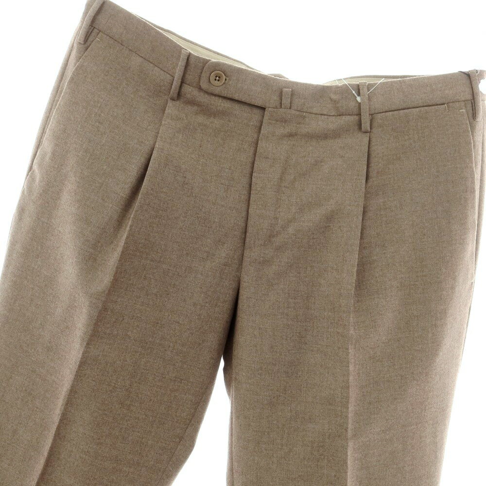 【新品】インコテックス INCOTEX 31型 SUPER100'S ウール ドレススラックスパンツ ダークベージュ（34）【サイズ50】【A/W】【状態ランクN】【メンズ】