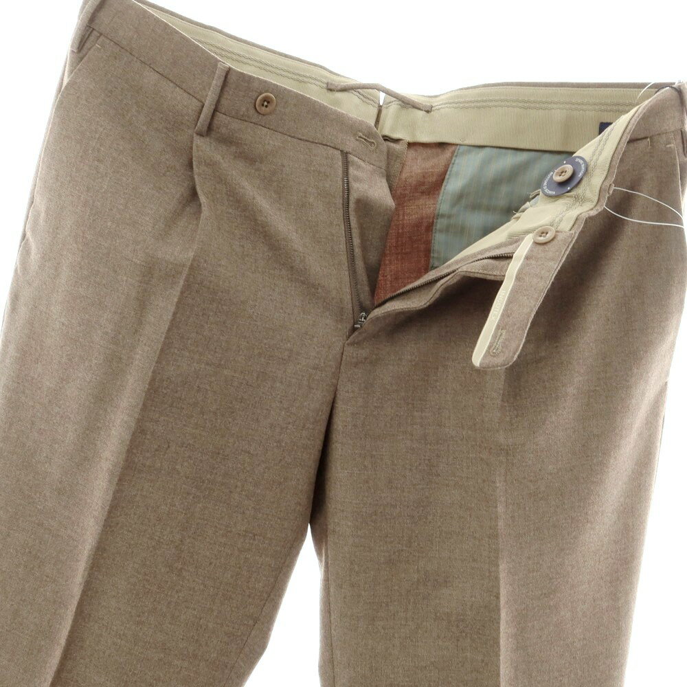 【新品】インコテックス INCOTEX 31型 SUPER100'S ウール ドレススラックスパンツ ダークベージュ（34）【サイズ50】【A/W】【状態ランクN】【メンズ】