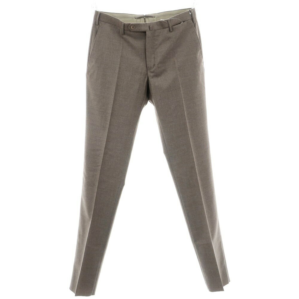 【新品】インコテックス INCOTEX 35型 SUPER100'S ウール ドレススラックスパンツ ダークベージュ（34）【サイズ48】【A/W】【状態ランクN】【メンズ】[BPD]