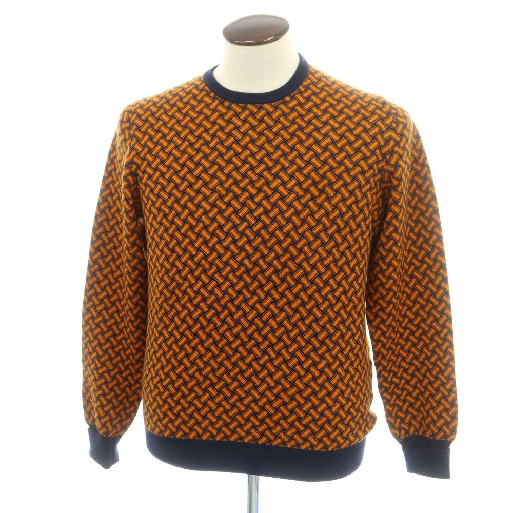 【SALE15倍/返品不可】【新品】ドルモア DRUMOHR カシミヤ ビスコッティ柄 クルーネック プルオーバー..