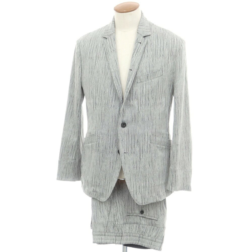 【中古】ニコル NICOLE レーヨンナイロンジャージー 3つボタンスーツ グレー【サイズ上50/下48】【S/S】【状態ランクB】【メンズ】[APD]