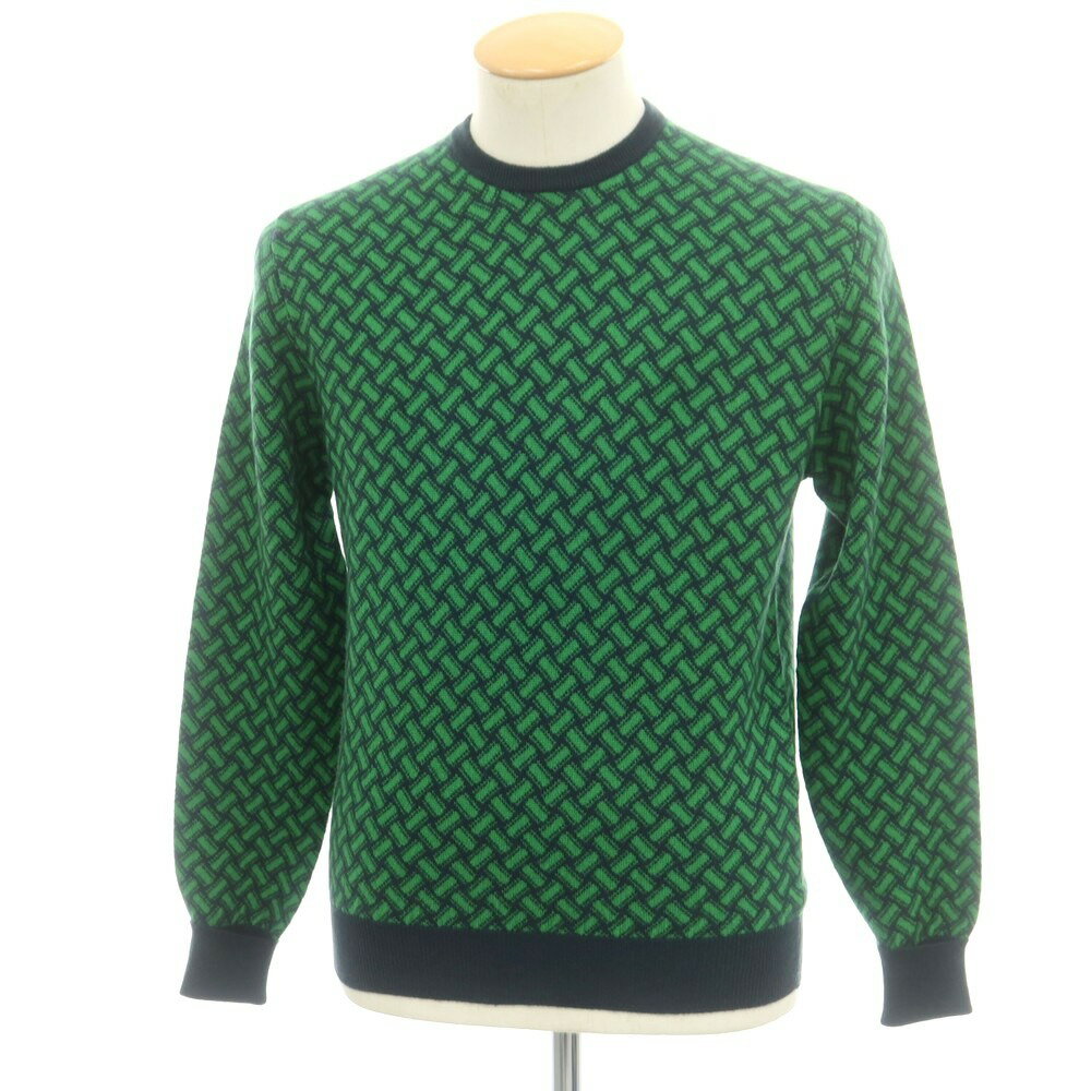 【SALE15倍/返品不可】【新品】ドルモア DRUMOHR カシミヤ ビスコッティ柄 クルーネック プルオーバー..