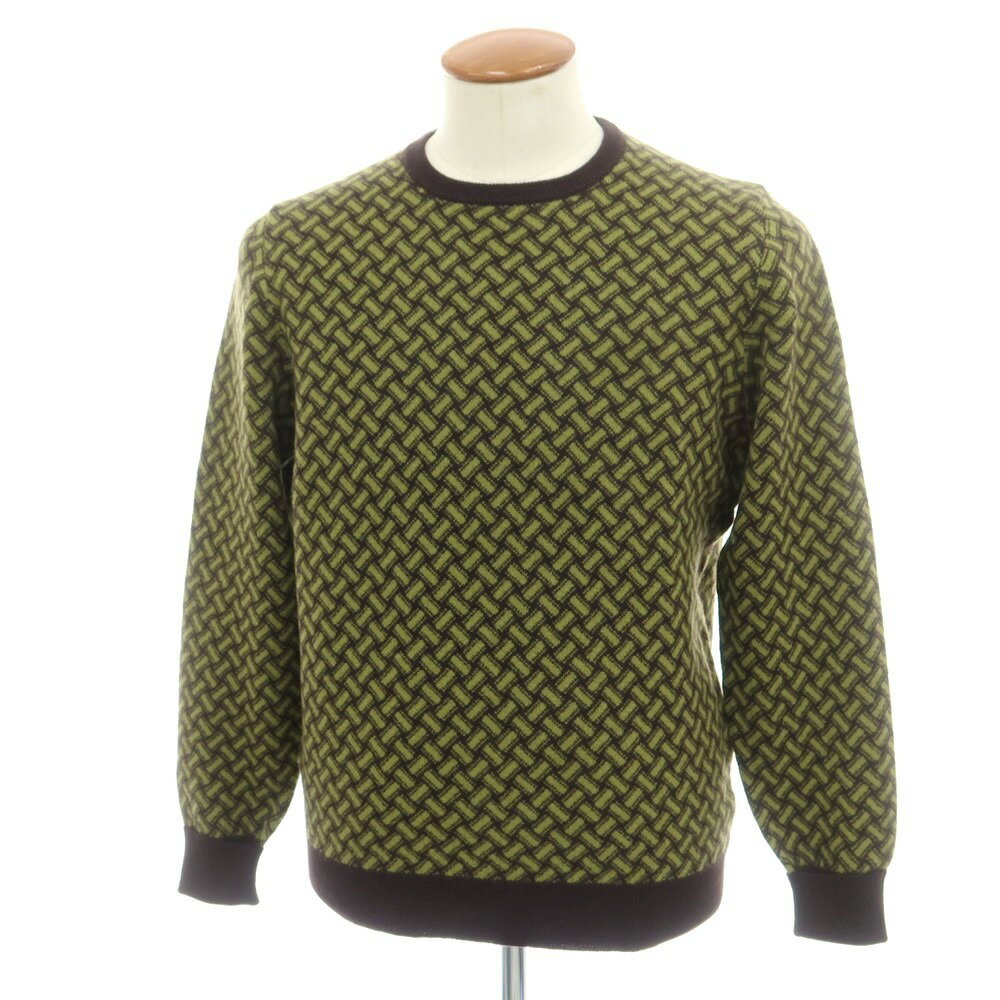 【SALE15倍/返品不可】【新品】ドルモア DRUMOHR カシミヤ ビスコッティ柄 クルーネック プルオーバー..