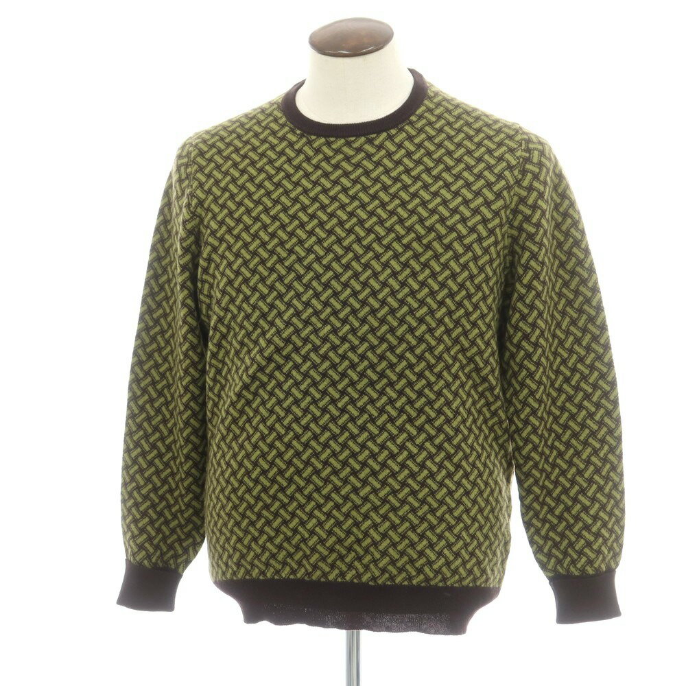 【SALE15倍/返品不可】【新品】ドルモア DRUMOHR カシミヤ ビスコッティ柄 クルーネック プルオーバー..