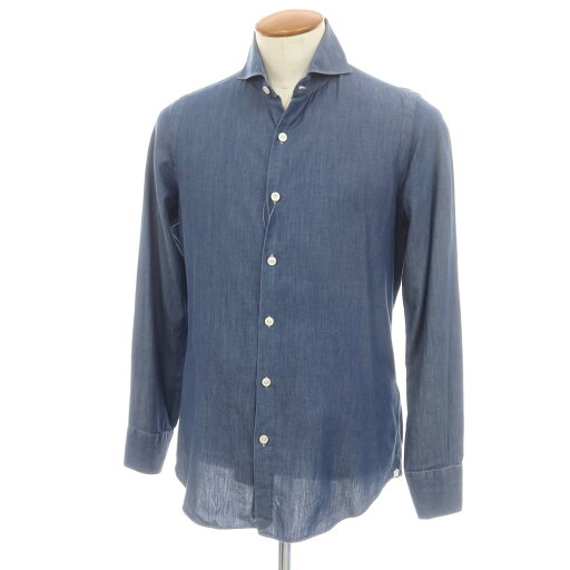 【中古】フラルボ FRALBO コットン ダンガリー ホリゾンタルカラー カジュアルシャツ ネイビー【サイズM】【S/S/A/W】【状態ランクC】【メンズ】 【中古】フラルボ FRALBO コットン ダンガリー ホリゾンタルカラー カジュアルシャツ ネイビー【サイズM】【S/S/A/W】【状態ランクC】【メンズ】