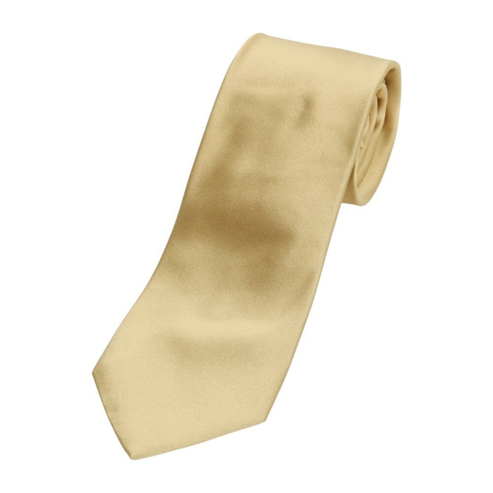 【中古】メイカーズシャツ カマクラ Makers Shirt 鎌倉 サテンシルク 無地ネクタイ ゴールド【S/S/A/W..