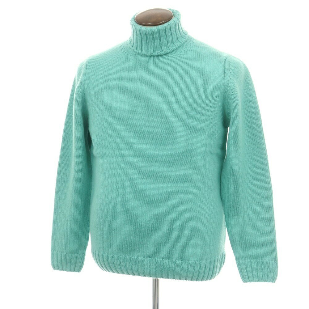【新品】ドルモア DRUMOHR ローゲージカシミヤ タートルネックニット ミントブルー【サイズ50】【A/W】..