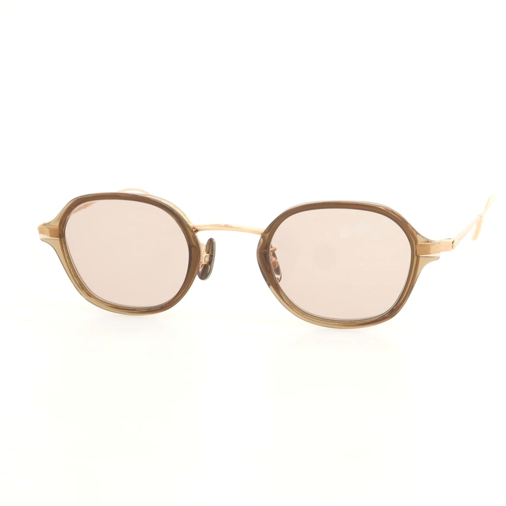 【SALE10%OFF/返品不可】【中古】ユウイチ トヤマ YUICHI TOYAMA U-131 F.Marianne サングラス クリアブラウンxピンクゴールド【サイズ44□24 145】【S/S/A/W】【状態ランクA】【メンズ】