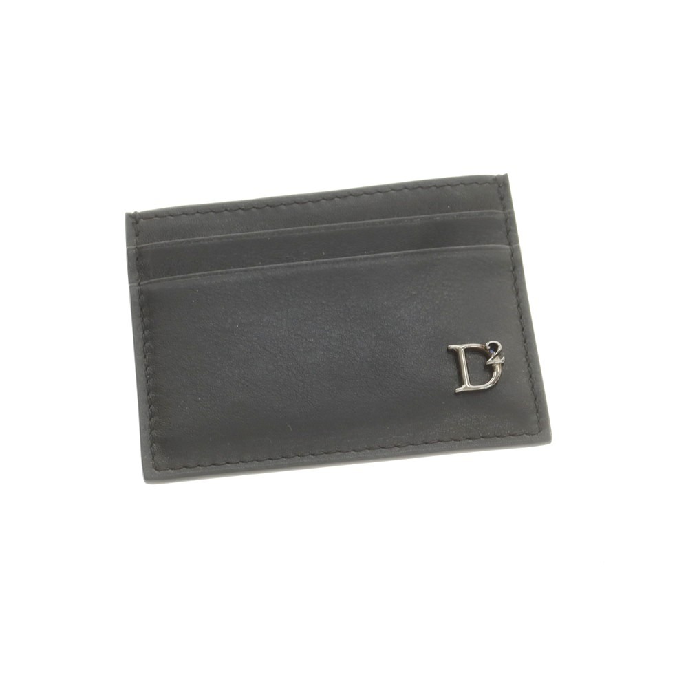 【SALE10%OFF/返品不可】【新品】ディースクエアード DSQUARED2 レザー カードケース ブラック【S/S/A/..