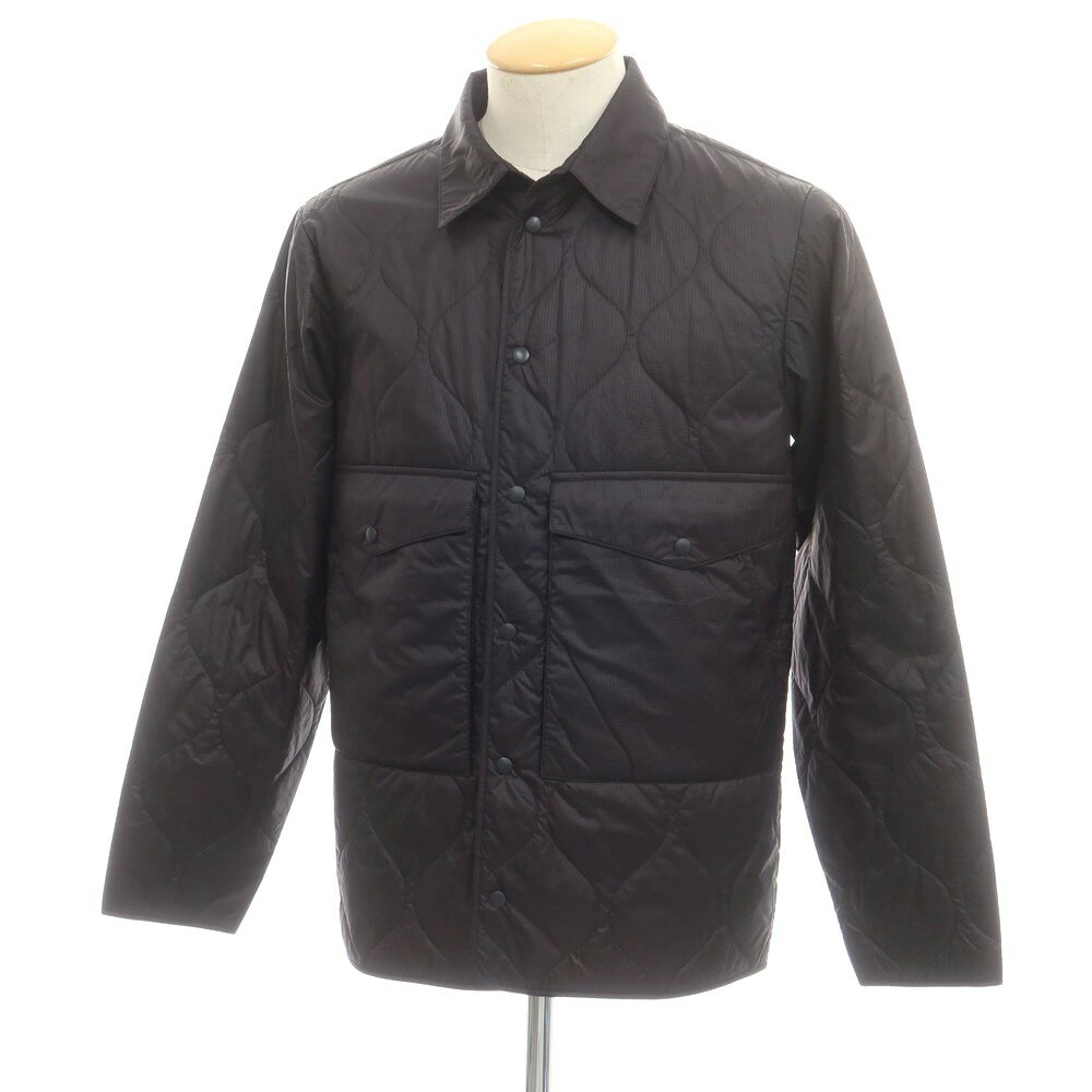 【新品】アスペジ ASPESI リップストップナイロン 中綿 キルティング シャツブルゾン ブラック【サイズS】【A/W】【状態ランクN】【メンズ】