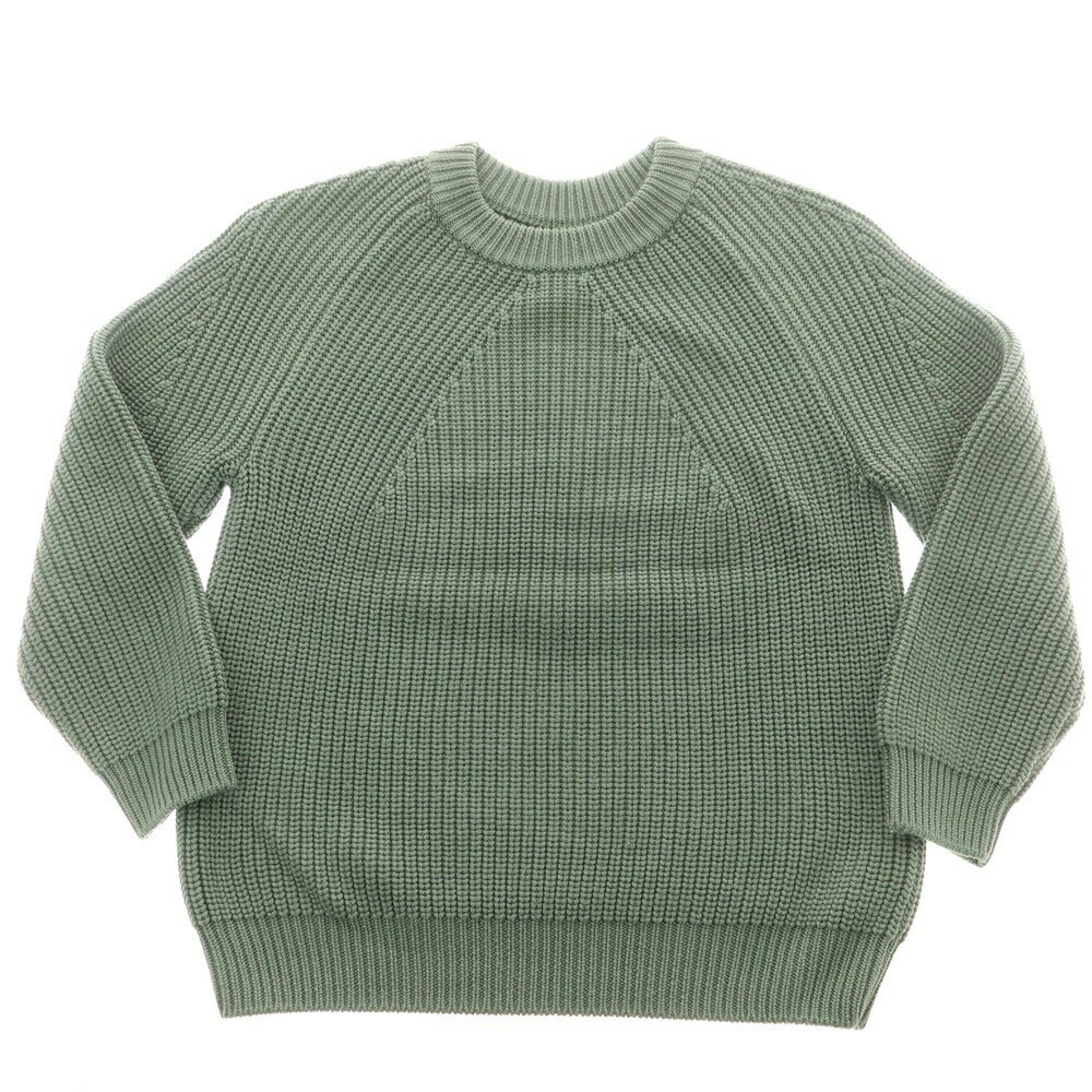 【中古】バトナー BATONER ウール クルーネック プルオーバーニット スモーキーグリーン【サイズ1】【A/W】【状態ランクB】【メンズ】(4)
