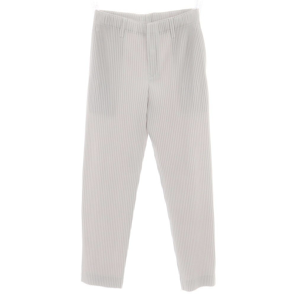 【中古】オム プリッセ イッセイミヤケ HOMME PLISSE ISSEY MIYAKE ポリエステル プリーツ イージーパンツ ライトグレー【サイズ3】【S/S】【状態ランクA】【メンズ】